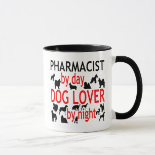 Mug Pharmacien Amoureux des chiens en rouge