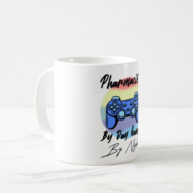 Mug Pharmacien de jour, joueur de nuit (Devant gauche)