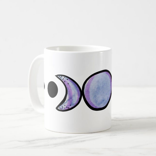 Mug Phases de la Lune art MoonChild violet             (Devant gauche)