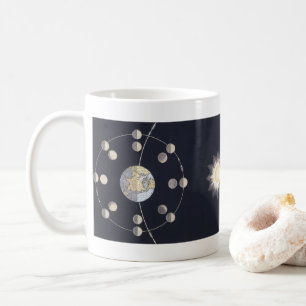 Mug Phases de la Lune avec la Terre et le Soleil, Astr