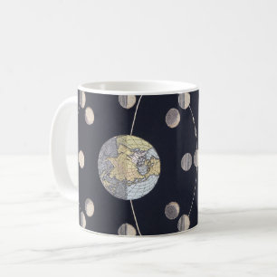 Mug Phases de la Lune avec Terre et Soleil, Astronomie