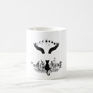 Mug Phases de lune céleste vintage Chat