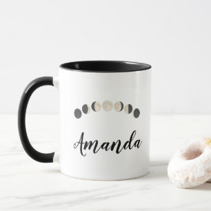 Mug Phases de Lune Simples Élégantes