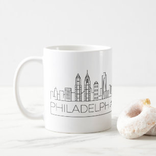 Mug Philadelphie a stylisé l'horizon