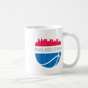 Mug Philadelphie vintage paysage urbain rétro basket-b