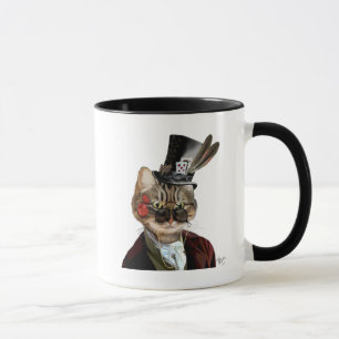 Mug Phileas Feline Steampunk Chat et chapeau supérieur