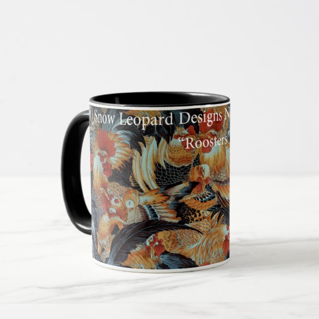 Mug Philip Jacobs Tissu Le léopard des neiges dessine  (Devant gauche)