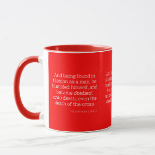 Mug Philippiens 2:8 KJV Bible Écriture Deux Tons