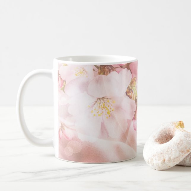 Mug Philippiens 413 faisons toutes choses Floral Rose  (Avec donut)