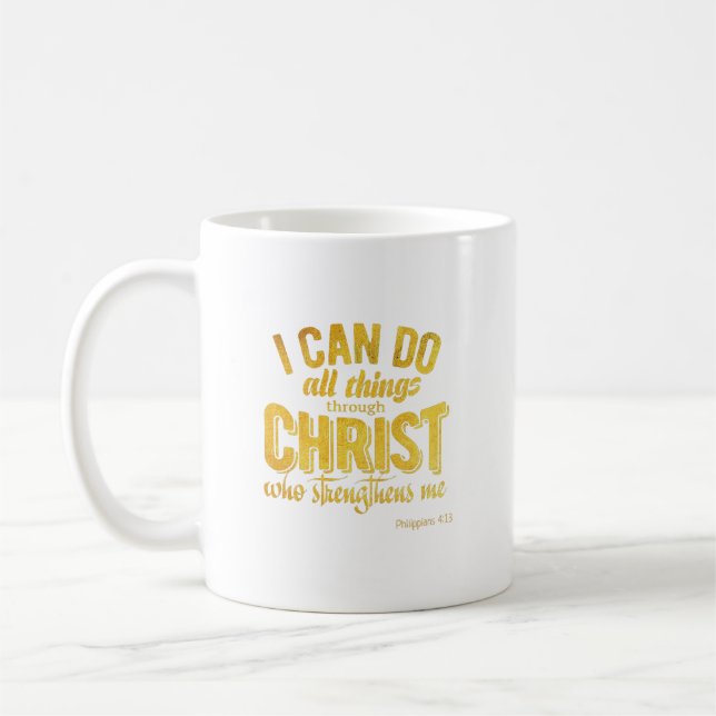 Mug Philippiens 4:13 Or Chrétien (Gauche)