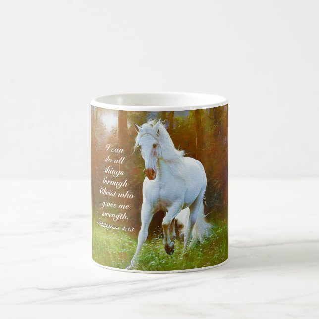 Mug Philippiens 4:13 Tout par le Christ, Cheval (Centre)
