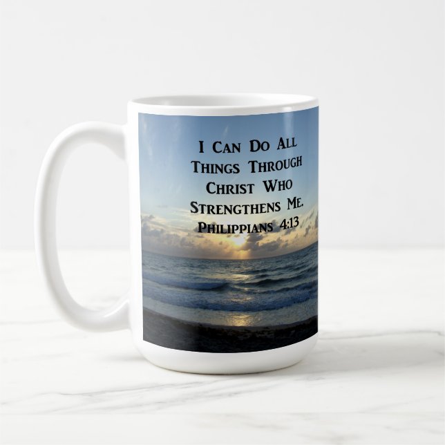 MUG PHILIPPIENS INSPIRANTS 4:13 SCRIPTURE VERSE (Gauche)