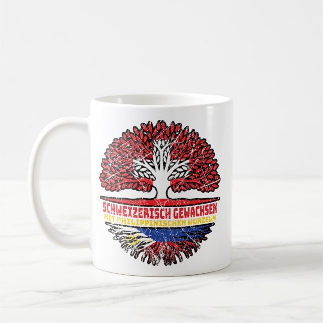 Mug Philippinisch Schweizer Schweiz Baum (Gauche)