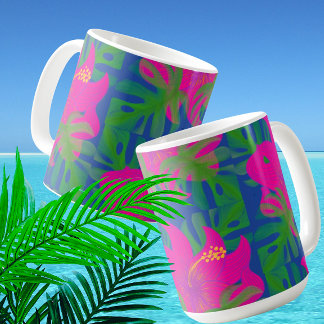 Mug Philodendron Hibiscus Tropical Tropical