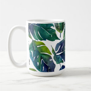 Mug Philodendron vert et bleu du feuillage Botanique