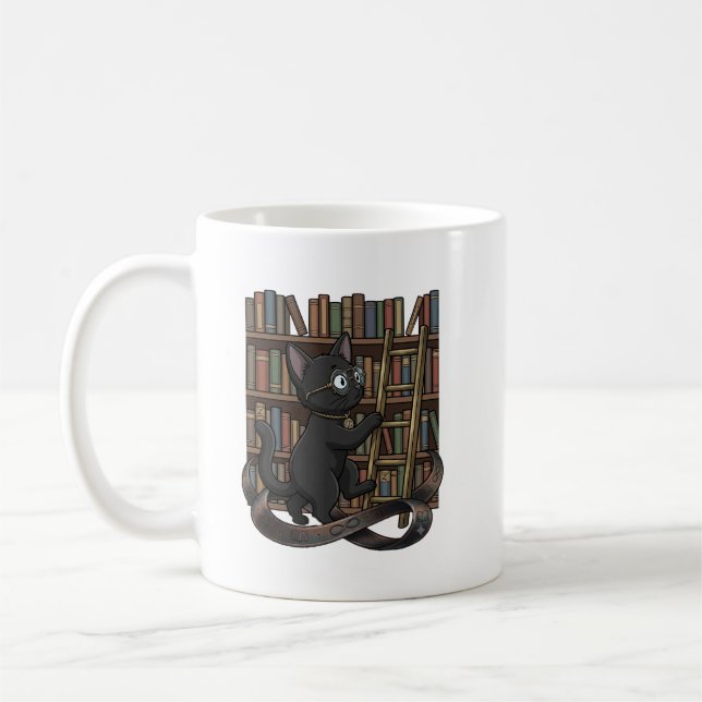 Mug Philosophe d'art sculpteur de chat noir  (Gauche)