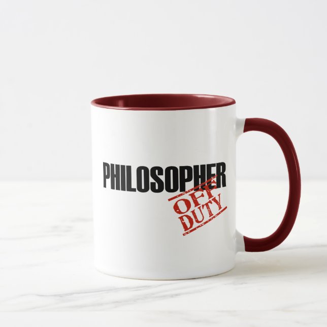 Mug Philosophe QUI N'EST PAS DE SERVICE (Droite)