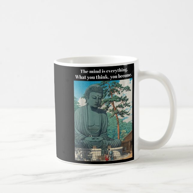 Mug Philosophie Citation Bouddha Bouddhisme Méditation (Droite)