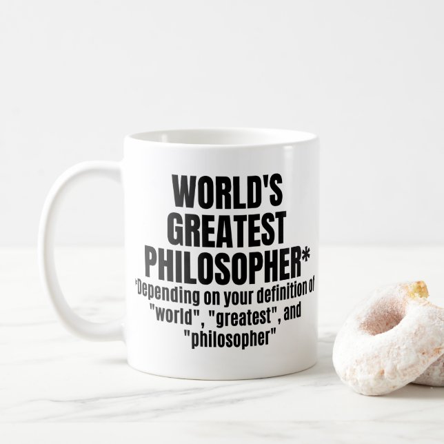 Mug Philosophie drôle du plus grand philosophe du mond (Avec donut)
