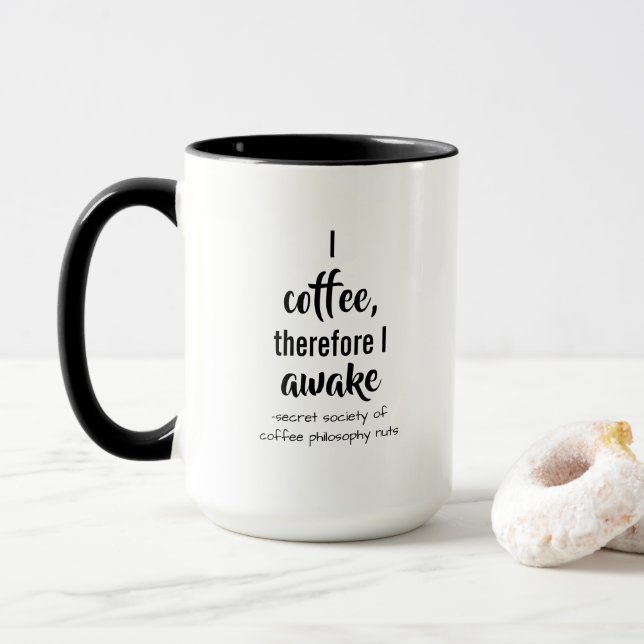 Mug Philosophie du café Descartes Twist (Avec donut)