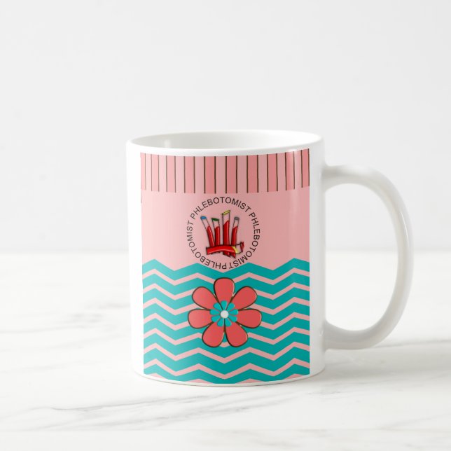 Mug Phlebotomiste Chevron Design (Droite)