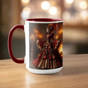 Mug Phoenix Fire Queen Steampunk Victorian Industrial