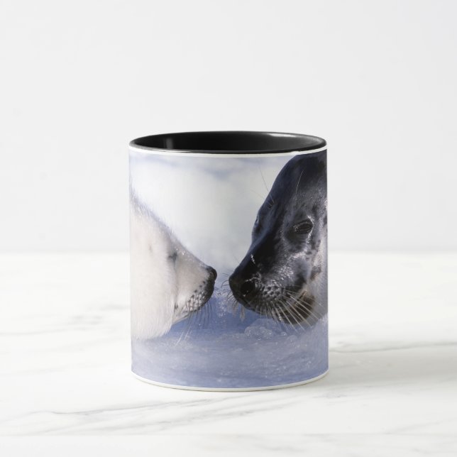 Mug Phoque à harpe mère avec son petit (Centre)