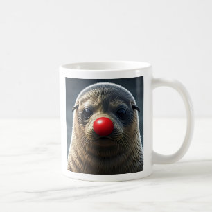 Mug Phoque Amusant au Nez Rouge.