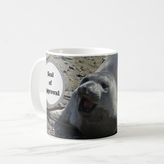 Mug Phoque D Approbation Photo Humoristique De Phoque Zazzle Fr