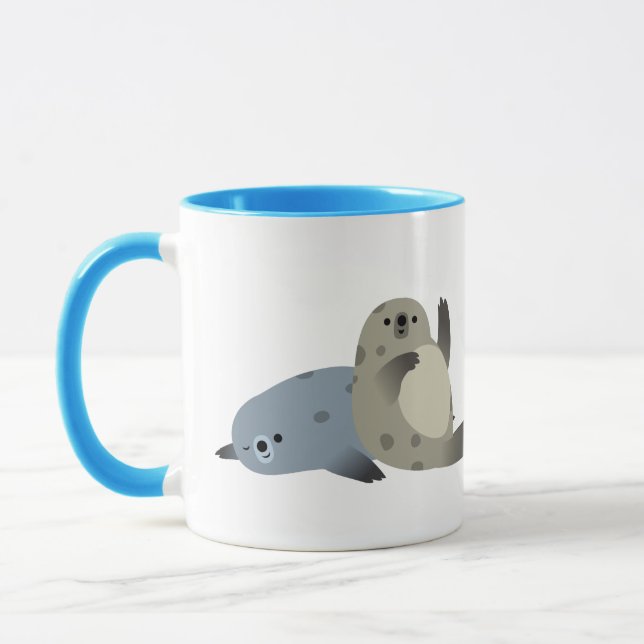 Mug Phoques De Port De Cartoon Sympa (Gauche)