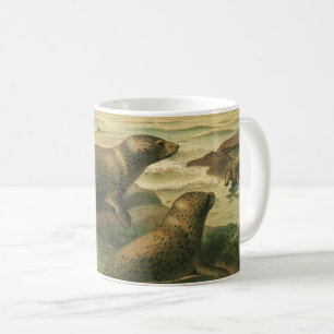 Mug Phoques léopards, Animaux aquatiques vintage Vie m