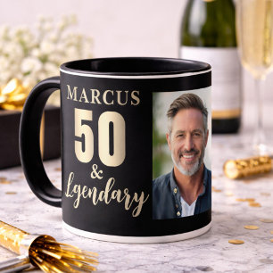 Mug Photo 50 & Légendaire Or 50e Anniversaire