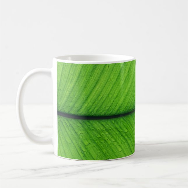 Mug Photo à faible concentration de la feuille verte (Gauche)