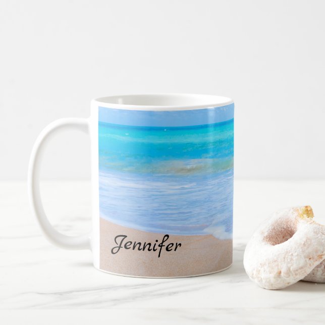 Mug Photo Amazing Beach Tropical Scene (Avec donut)