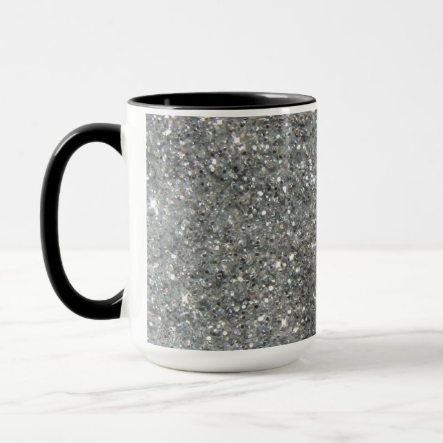 Mug Photo argentée élégante de tape-à-l'oeil de (Gauche)