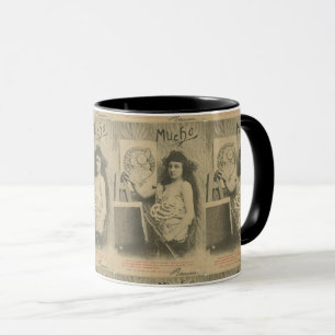 Mug Photo Art nouveau Mucha, modèle d'art féminin