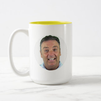 Mug Photo Bicolore JAUNE - Mug Personnalisé Cadre