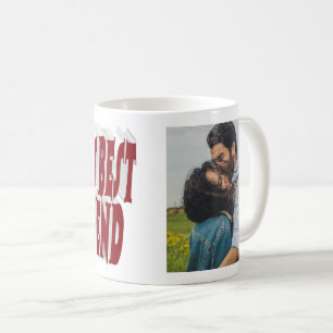Mug Photo Boyfriend avec typographie bordeaux