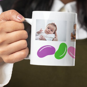 Mug photo cadeau de Pâques avec haricots jaunes