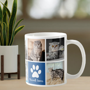 Mug Photo Cat personnalisée Collage Empreinte de patte