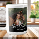 Mug Photo Cheval Personnalisé Black Meilleurs Amis<br><div class="desc">Célébrez votre meilleur ami avec une tasse de photo de cheval personnalisée. Chaque cheval mérite sa propre tasse photo personnalisée. Magnifique cadeau à toutes les mamans de cheval et équestres! La Mug est double face pour vous permettre de faire des photos différentes de chaque côté. Front est personnalisé avec nom,...</div>