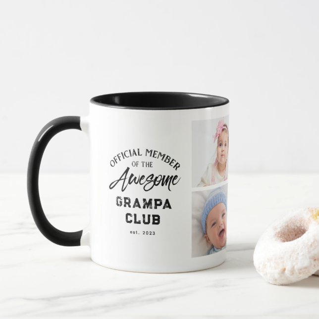 Mug Photo Collage Awesome GRAMPA (Avec donut)