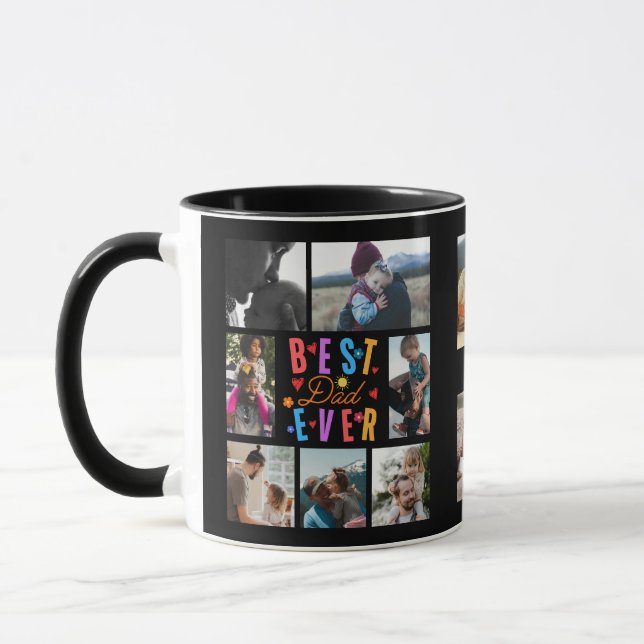 Mug Photo Collage Meilleur Père Jamais (Gauche)