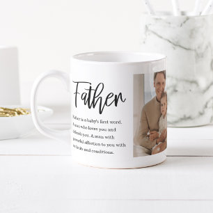 Mug Photo Collage moderne Colorful Meilleur Papa Jamai