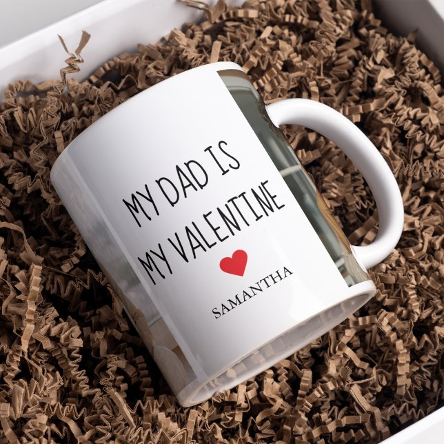 Mug Photo Collage | Mon père est mon cadeau Valentine (Créateur téléchargé)