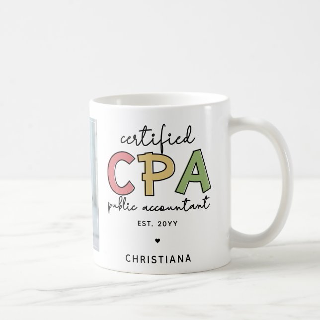Mug Photo comptable public certifiée CPA personnalisée (Droite)