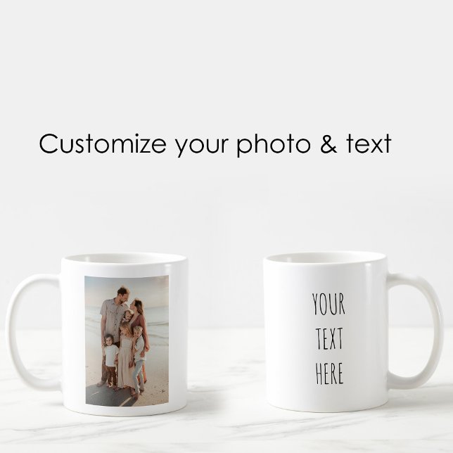 Mug Photo Cup personnalisée Image texte personnalisé (Personalized Photo Cup Custom Text Picture)