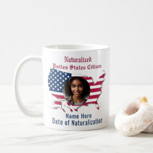 Mug Photo customisée USA Drapeau Carte Citoyen Natural