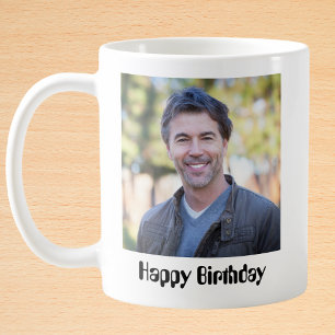 Mug Photo d'anniversaire moderne personnalisée