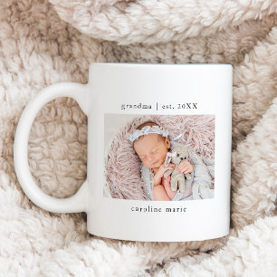 Mug Photo de bébé année d'établissement de grand-mère